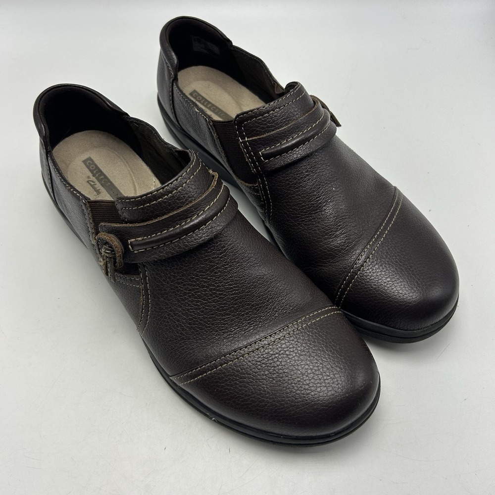 Clarks Collection Loafers Womens 9.5 Kayleigh Step Brown Leather Slip On Light